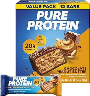 Pure Protein Chocolate Peanut Butter Protein Bars – 20g…