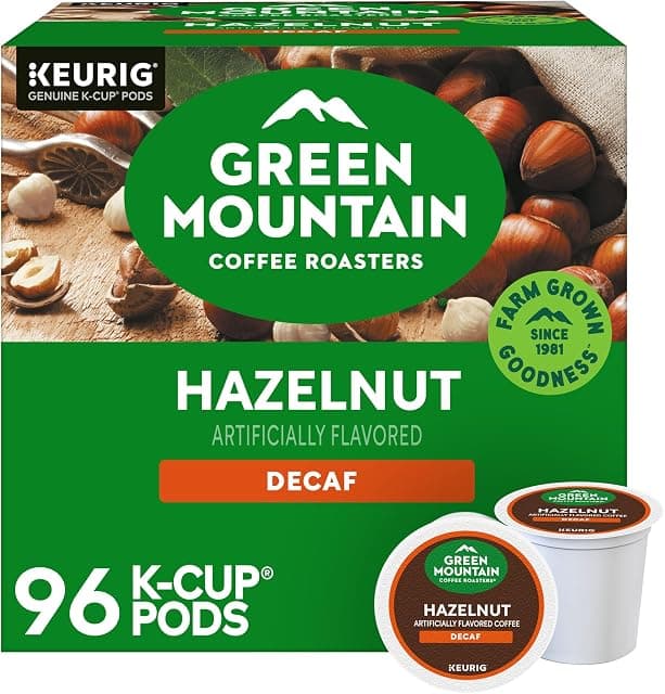Hazelnut Decaf, Single-Serve Keurig K-Cup Pods, Flavored Light…