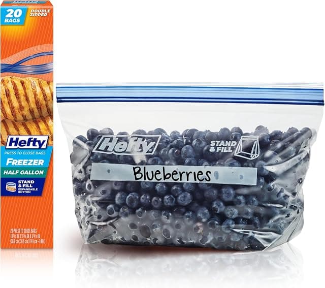 Hefty Press to Close Plastic Freezer Bags