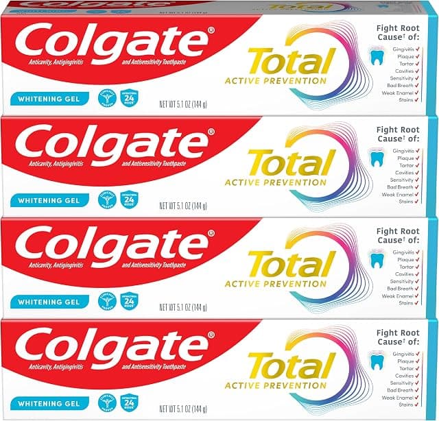 Colgate Total Active Prevention Whitening Gel Toothpaste…