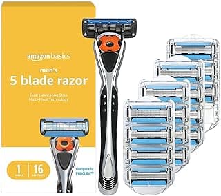 Amazon Basics 5-Blade MotionSphere Mens Razor with Dual…