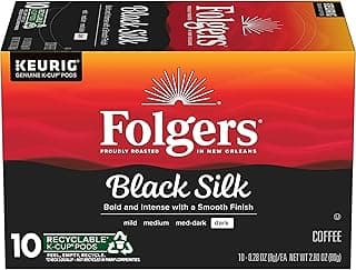 Black Silk Coffee, Dark Roast, Keurig K-Cup Pods, 10 Count Box