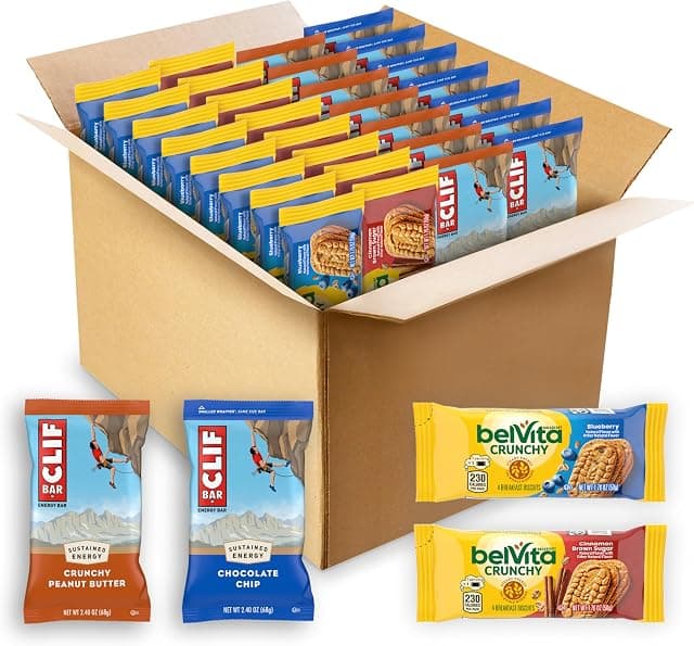 CLIF BAR Energy Bars and belVita Breakfast Biscuits Variety…