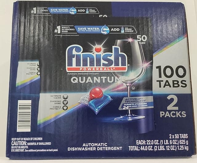 Finish Powerball Quantum Dishwasher Detergent Tablets (100…