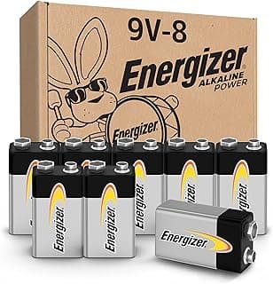 Energizer Alkaline Power 9V Batteries (8 Pack)