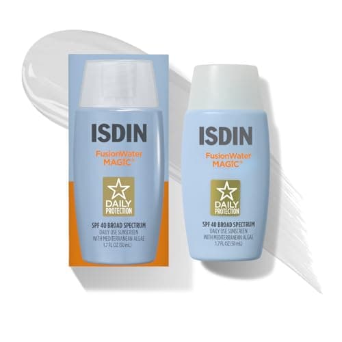 ISDIN Fusion Water MAGIC Lightweight Clear Face Sunscreen SPF…