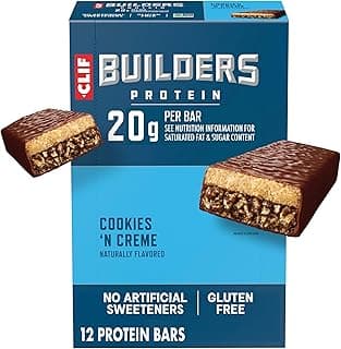 CLIF BUILDERS Protein Bars - Cookies 'n Cream Flavor - 20g…